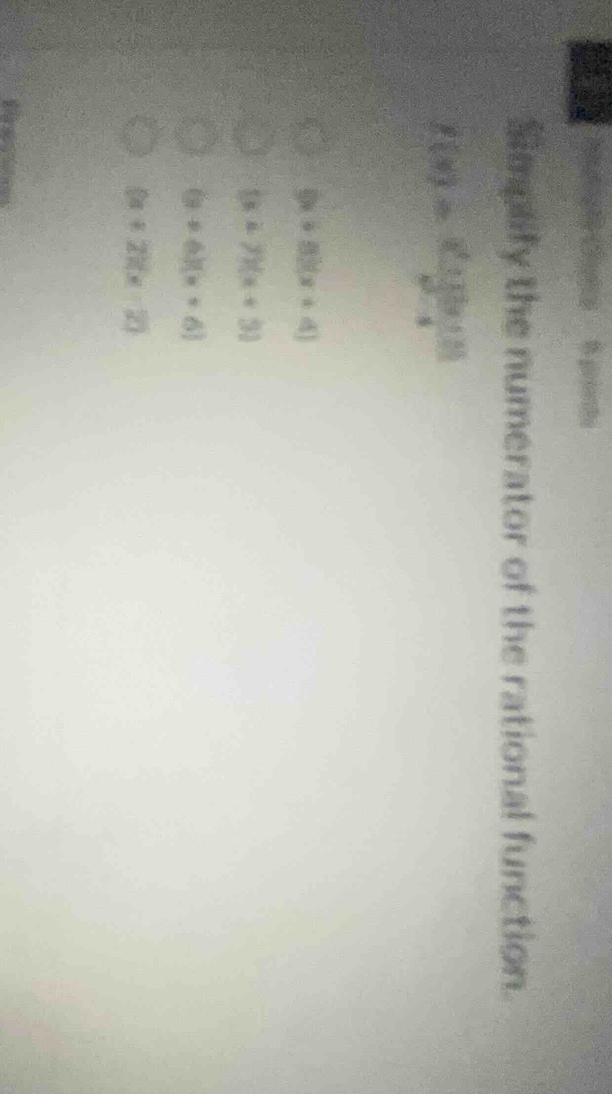 simplify the numerator of the rational function. $f(x) = \\frac{6x^2+30…