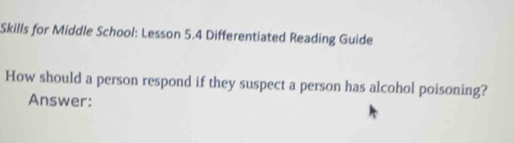 skills for middle school: lesson 5.4 differentiated reading guide how s…