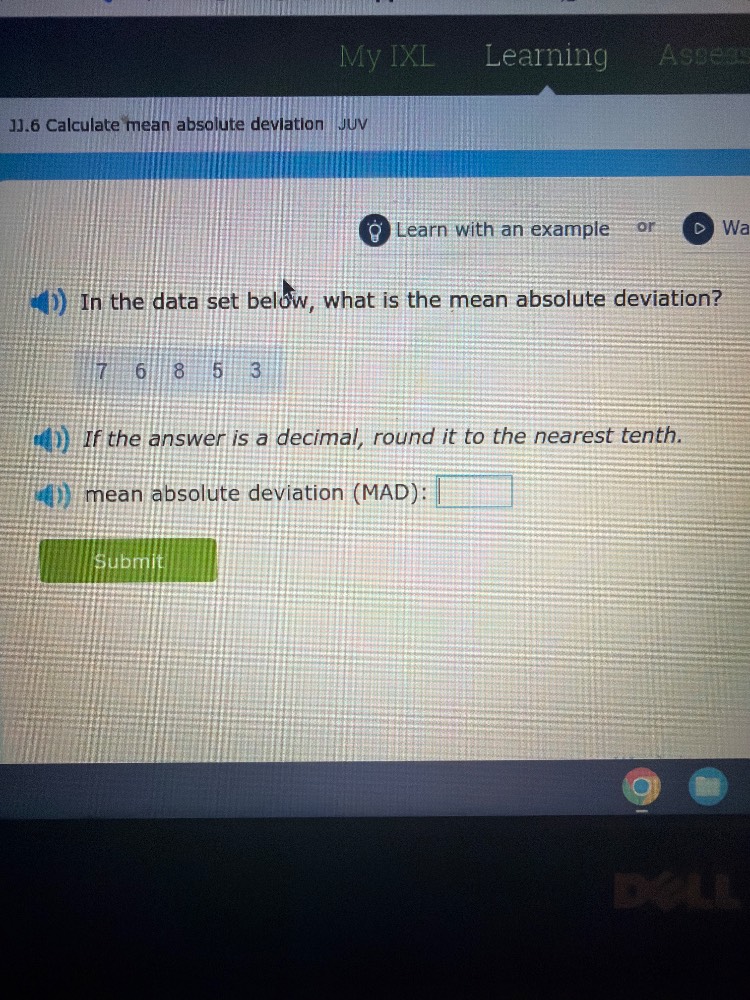 my ixl learning assess jj.6 calculate mean absolute deviation juv learn…