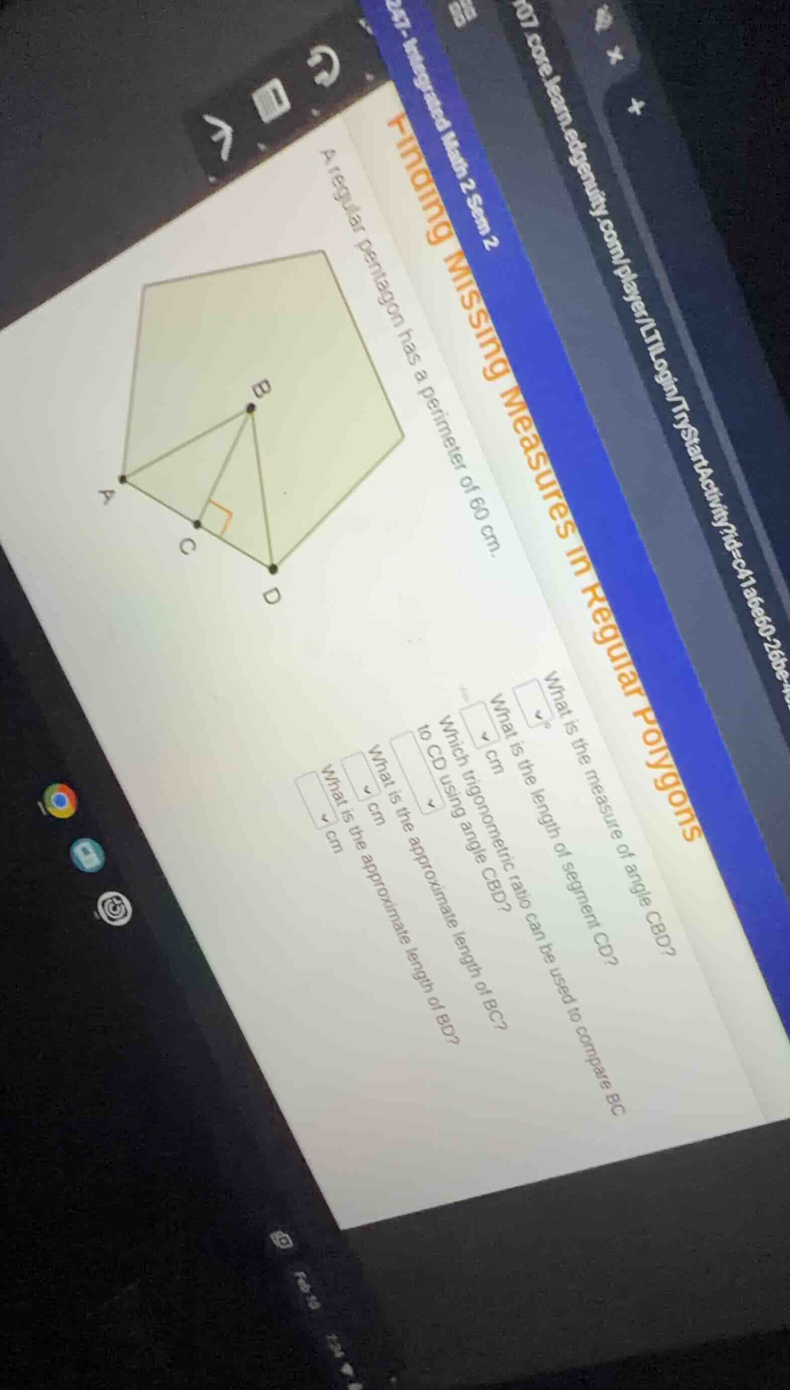 finding missing measures in regular polygons a regular pentagon has a p…