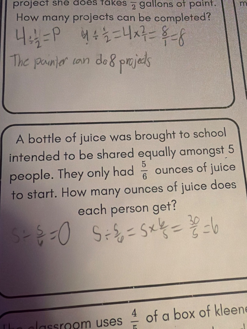 project she does takes $\frac{1}{2}$ gallons of paint. how many project…