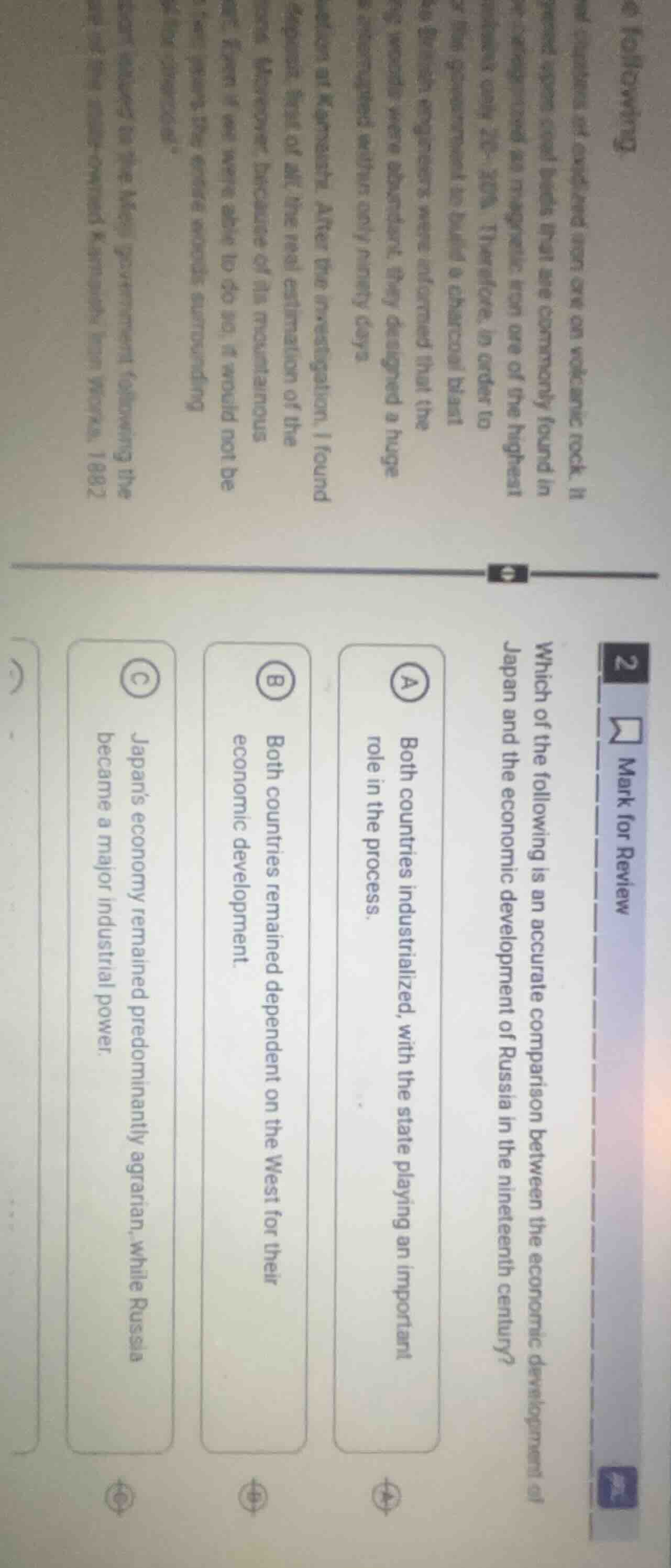 2 mark for review which of the following is an accurate comparison betw…