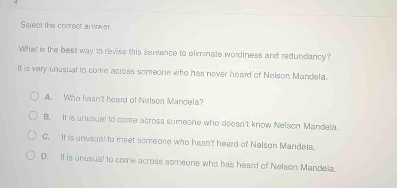 select the correct answer. what is the best way to revise this sentence…