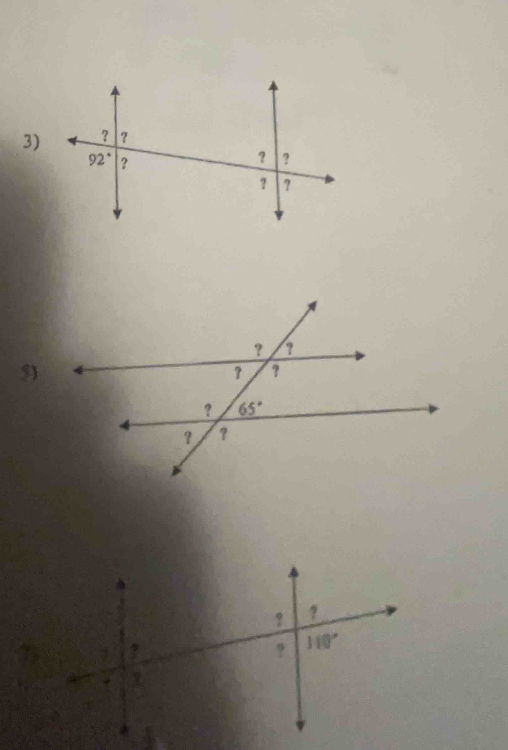 3) 92° ? ? ? ? ? ? ? ? ? ? ? ? ? ? 65° ? ? ? ? 110° ? ? ? ?