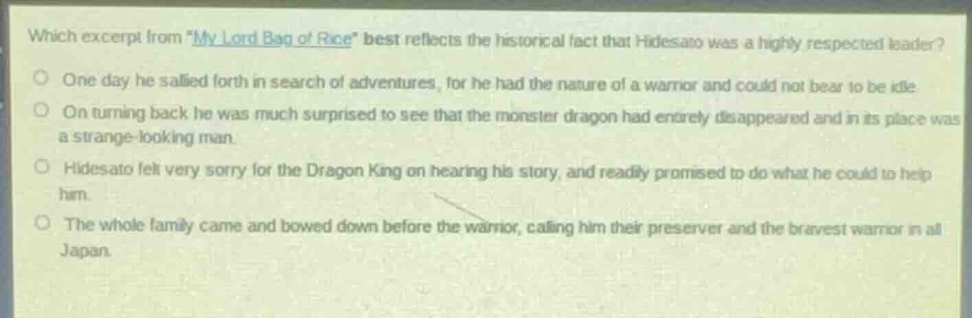 which excerpt from \my lord bag of rice\ best reflects the historical f…