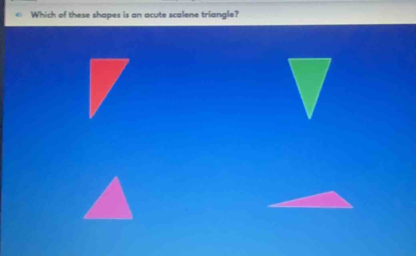 which of these shapes is an acute scalene triangle?
