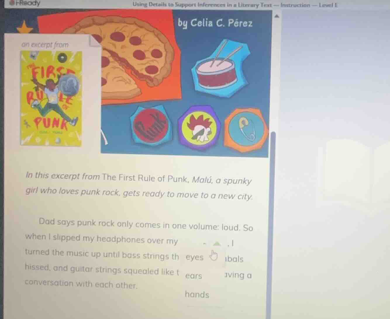 using details to support inferences in a literary text — instruction — …