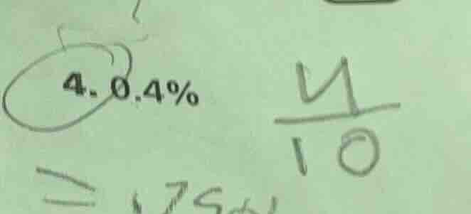 4. 0.4% $\frac{4}{10}$