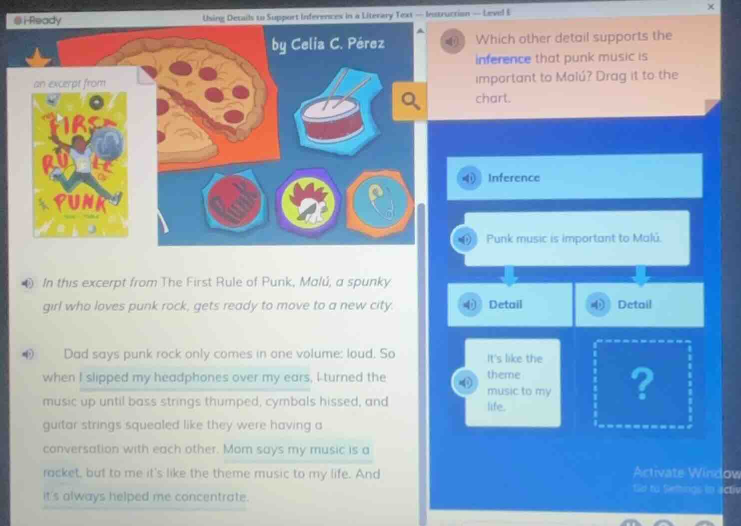 using details to support inferences in a literary text - instruction - …