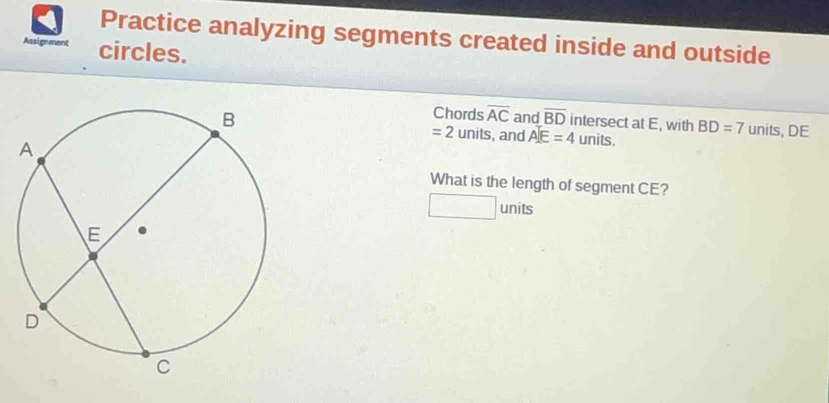practice analyzing segments created inside and outside circles. chords …