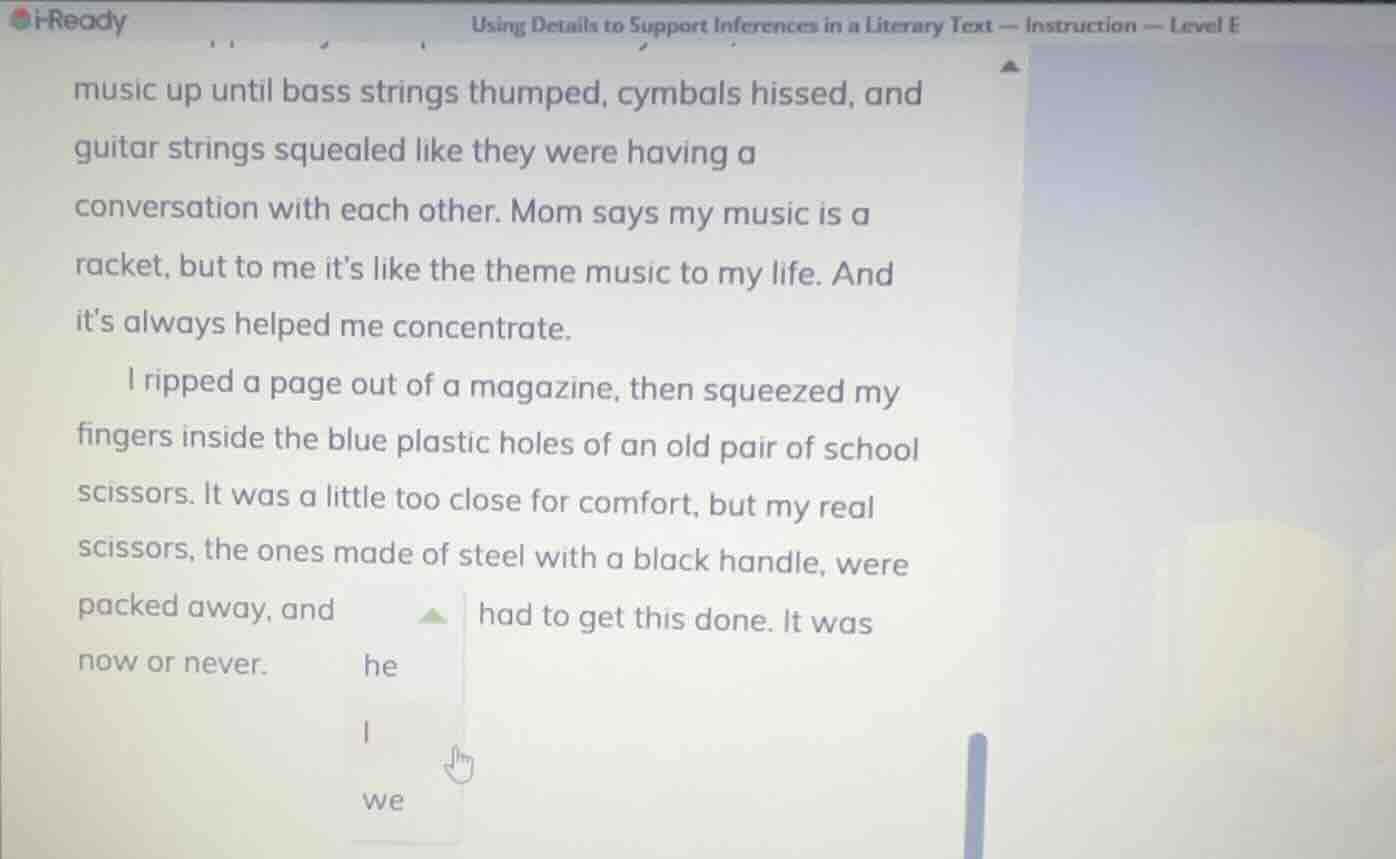 using details to support inferences in a literary text — instruction — …