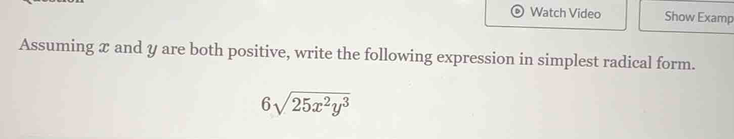 assuming $x$ and $y$ are both positive, write the following expression …
