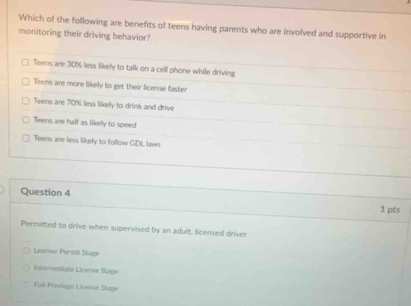 which of the following are benefits of teens having parents who are inv…