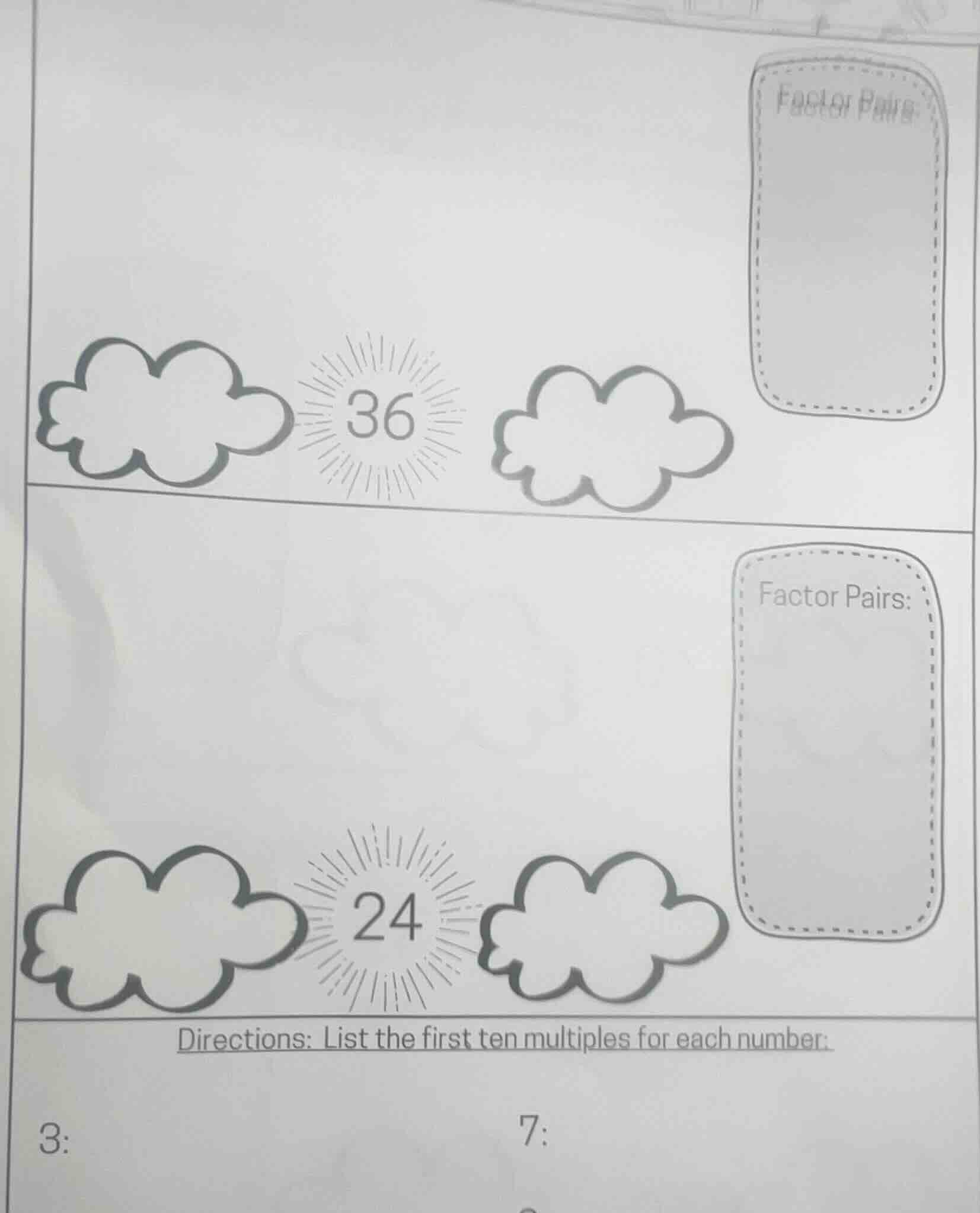 factor pairs:36factor pairs:24directions: list the first ten multiples …