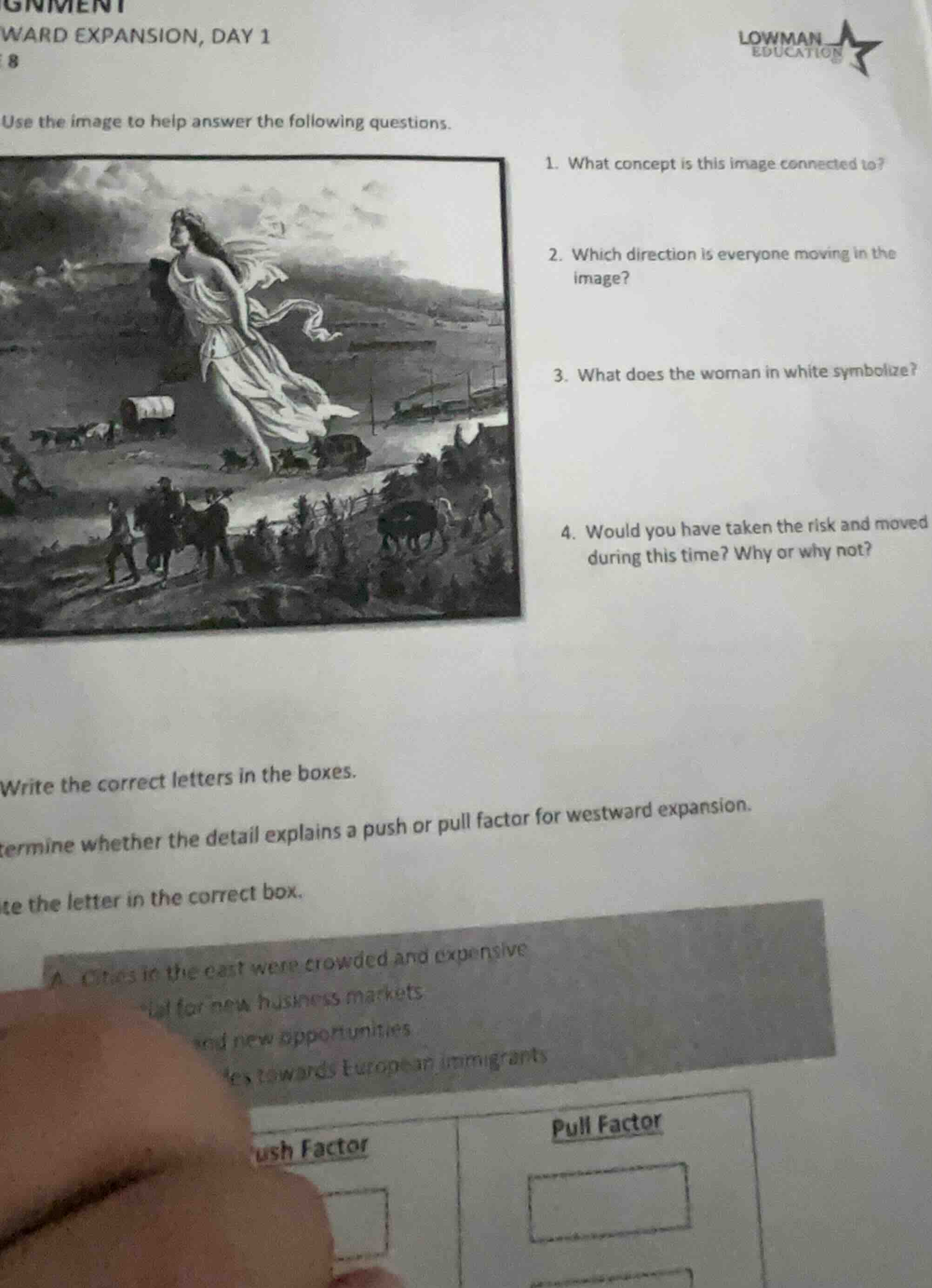 gnment ward expansion, day 1 8 lowman education use the image to help a…