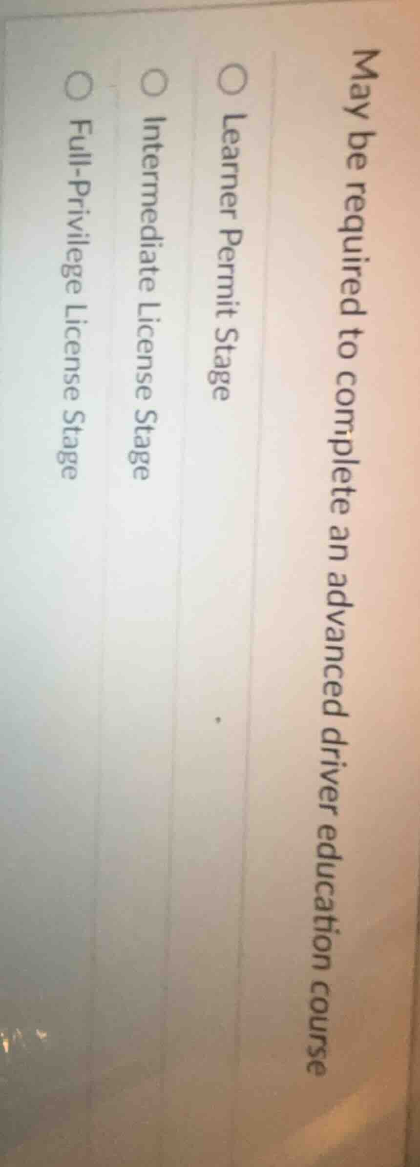 may be required to complete an advanced driver education course ○ learn…