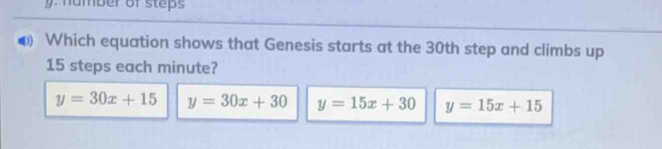 y: number of steps (1) which equation shows that genesis starts at the …