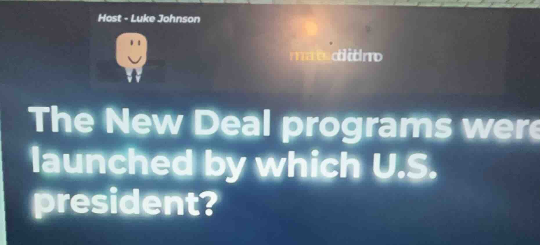 host - luke johnson the new deal programs were launched by which u.s. p…