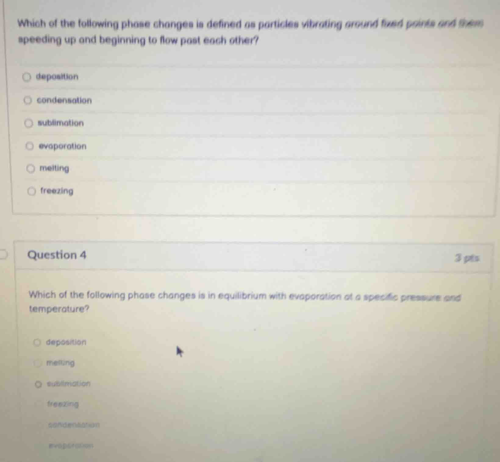 which of the following phase changes is defined as particles vibrating …