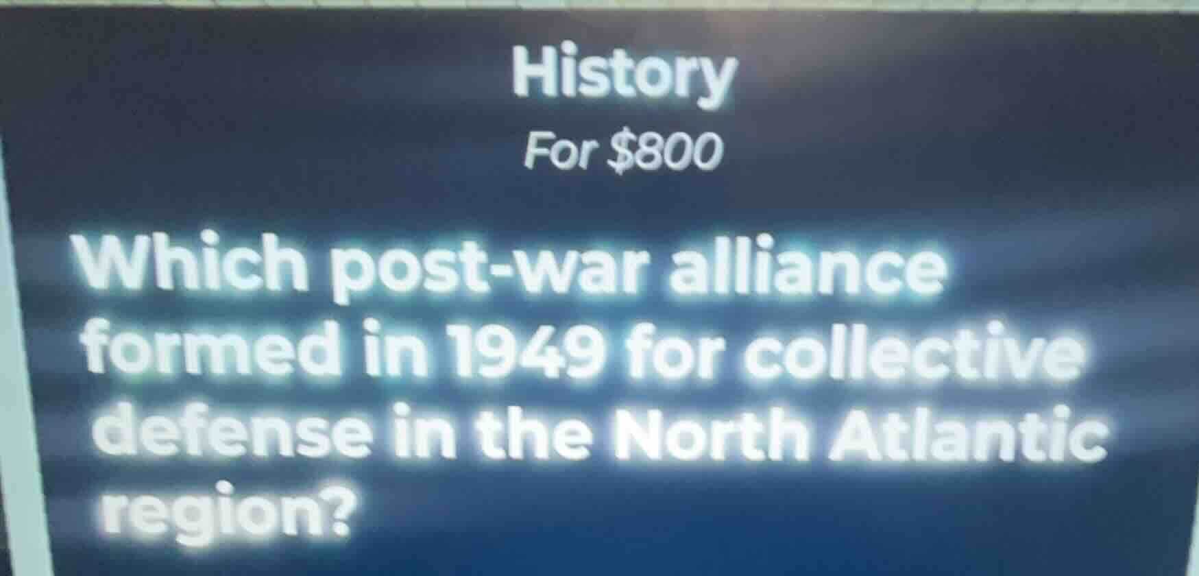 history for $800 which post-war alliance formed in 1949 for collective …