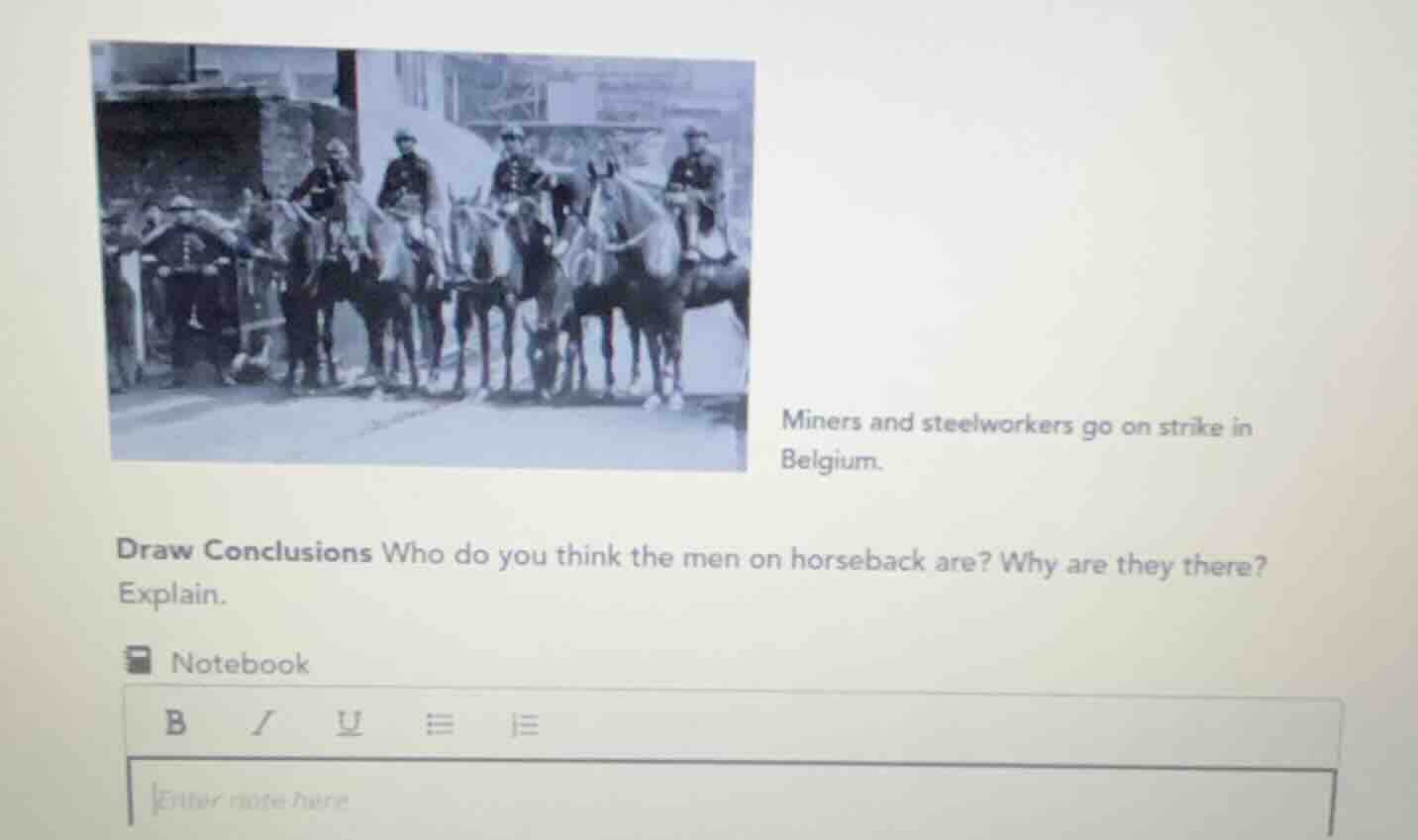 miners and steelworkers go on strike in belgium. draw conclusions who d…