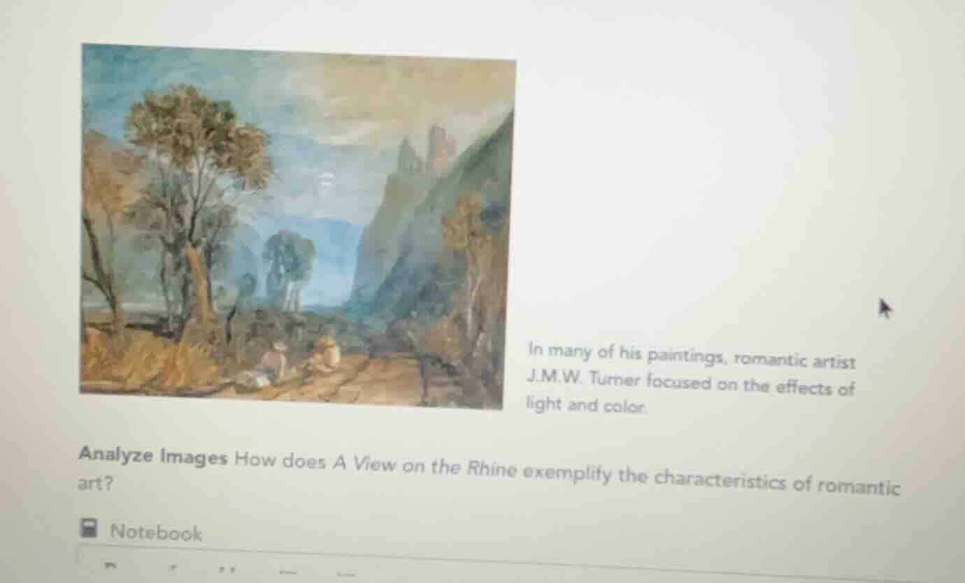 in many of his paintings, romantic artist j.m.w. turner focused on the …