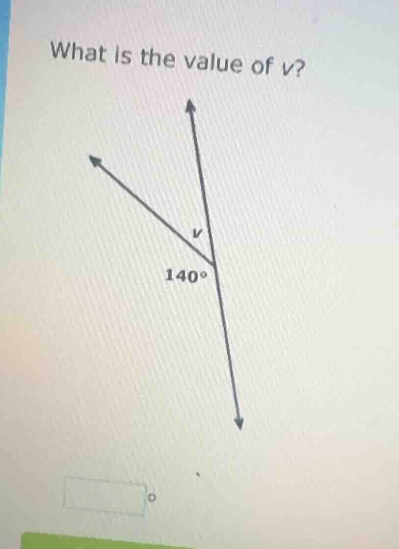 what is the value of $v$?