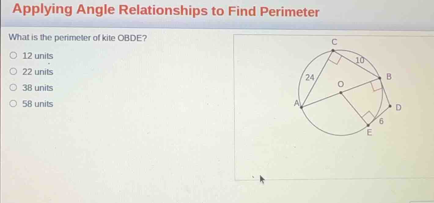 applying angle relationships to find perimeter what is the perimeter of…