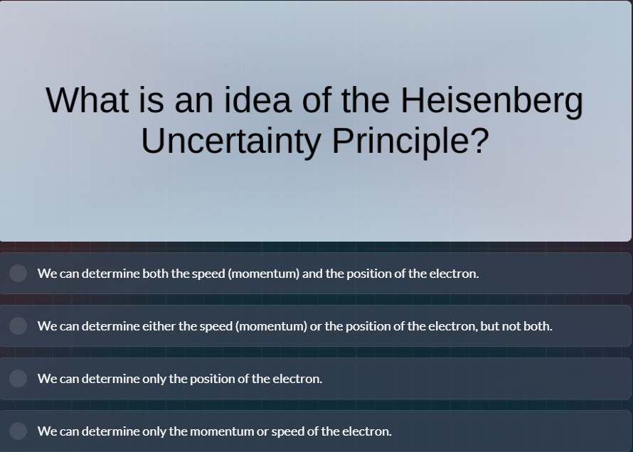 what is an idea of the heisenberg uncertainty principle? we can determi…