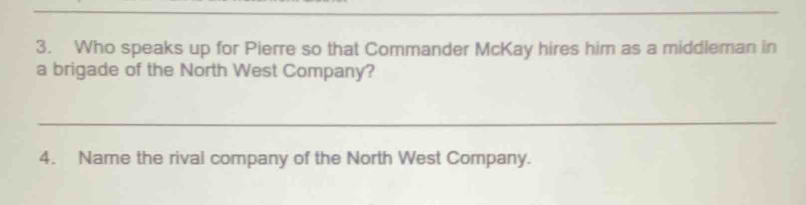 3. who speaks up for pierre so that commander mckay hires him as a midd…