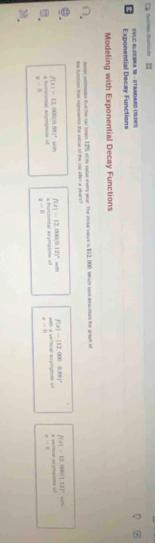 svlc algebra 1b - standard (15261) exponential decay functions modeling…