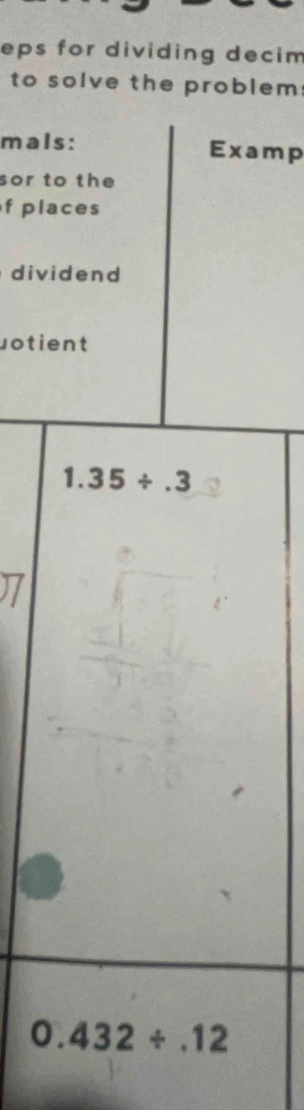 eps for dividing decim to solve the problems mals: examp sor to the of …