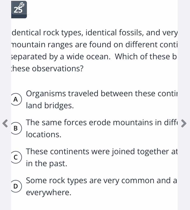 identical rock types, identical fossils, and very similar mountain rang…
