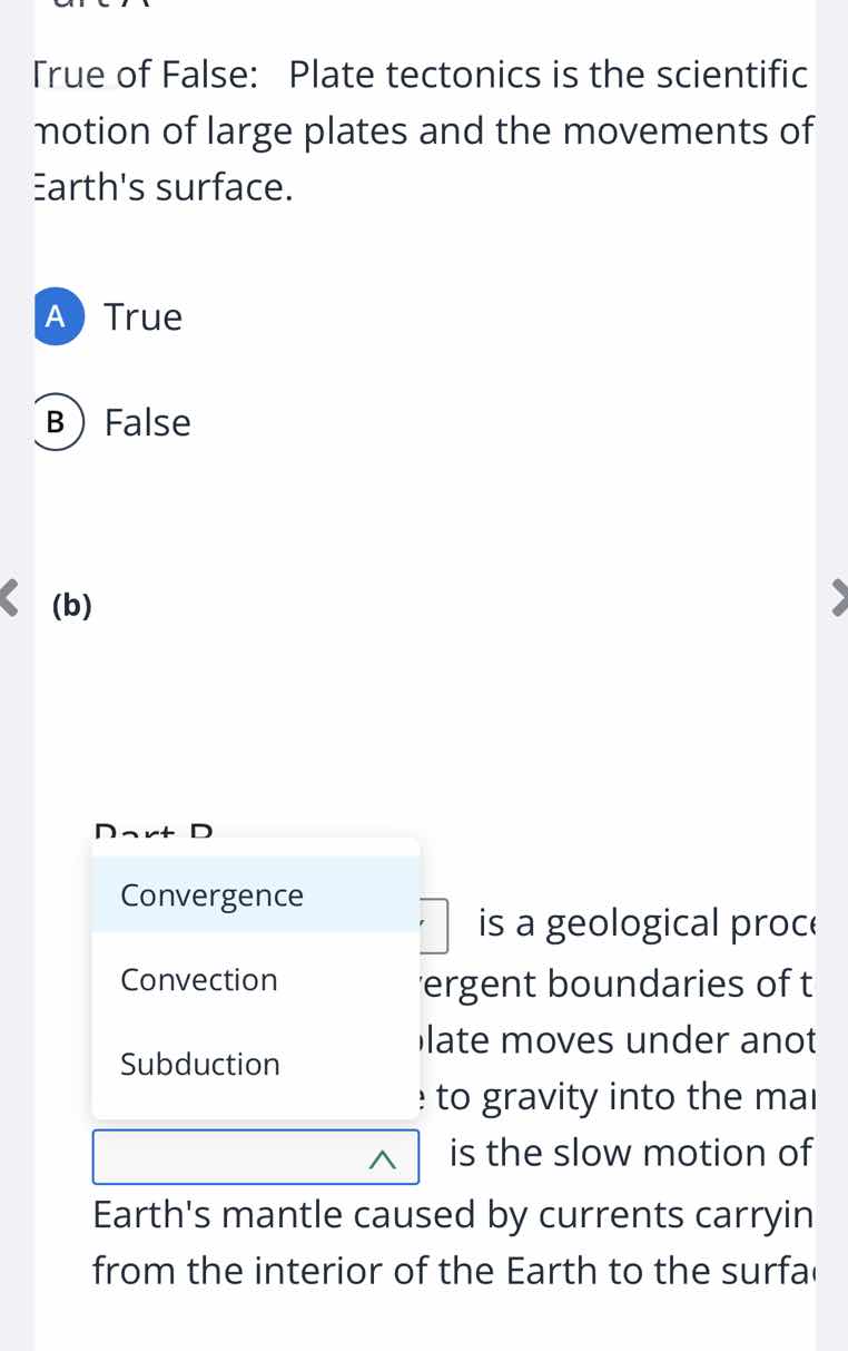 true of false: plate tectonics is the scientific notion of large plates…
