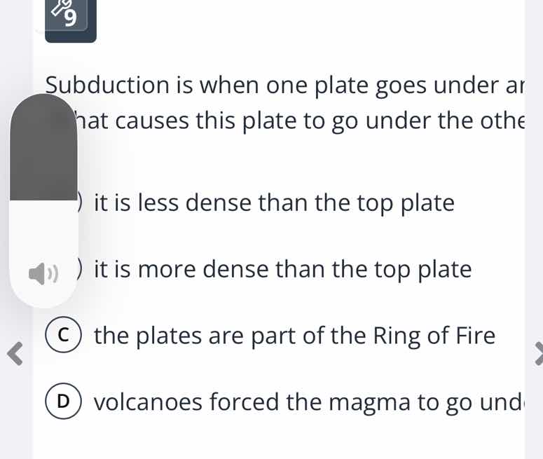 subduction is when one plate goes under ar hat causes this plate to go …