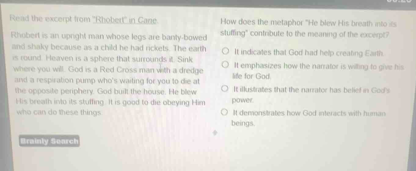read the excerpt from hobert\ in cane.rhobert is an upright man whose l…