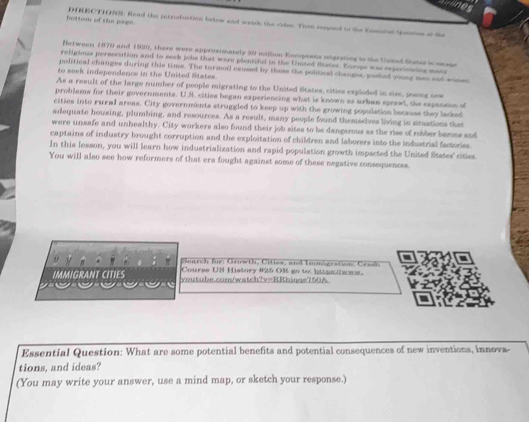 directions: read the introduction below and watch the video. then respo…