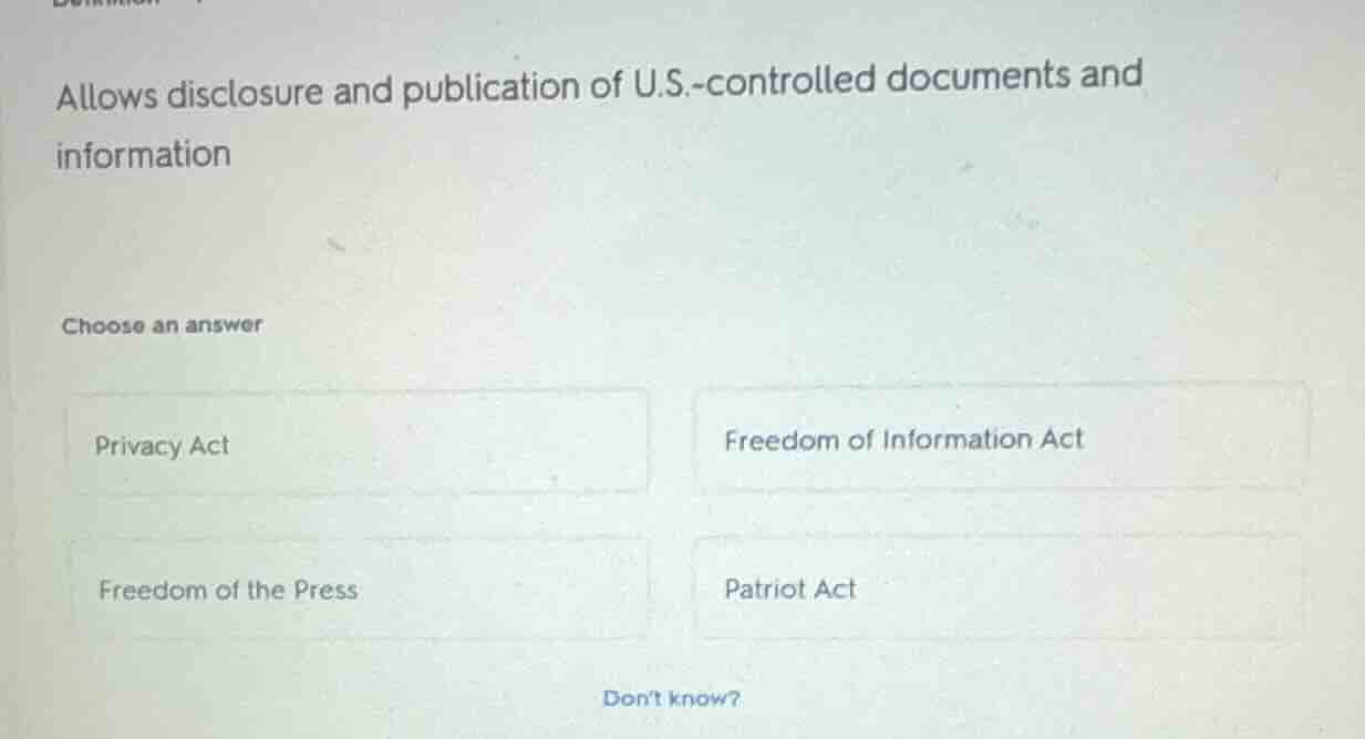 allows disclosure and publication of u.s.-controlled documents and info…