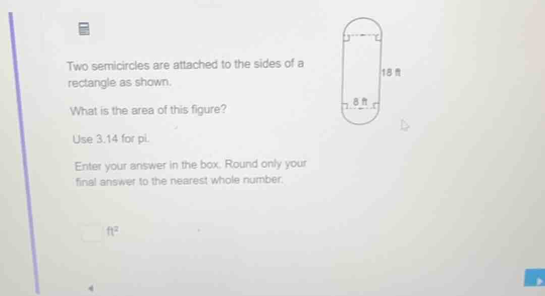 two semicircles are attached to the sides of a rectangle as shown. what…