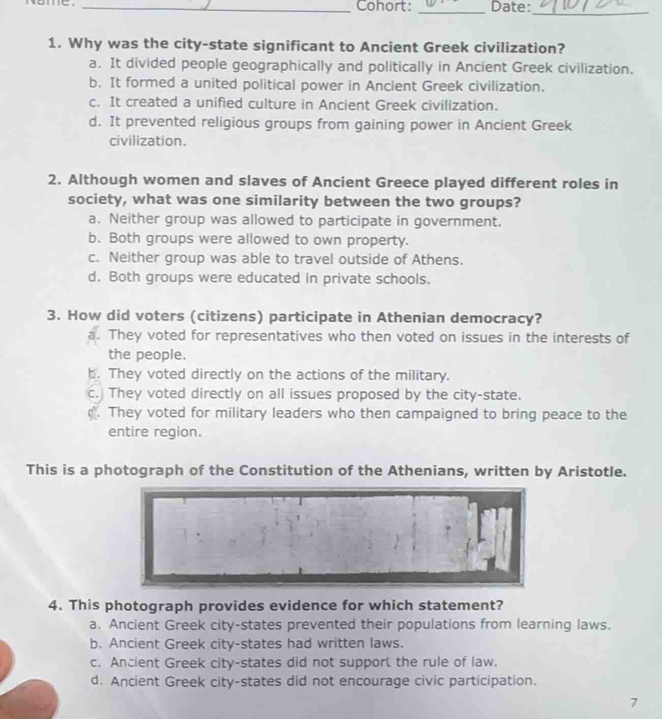 name: _______________ cohort: ____ date: ______1. why was the city-stat…