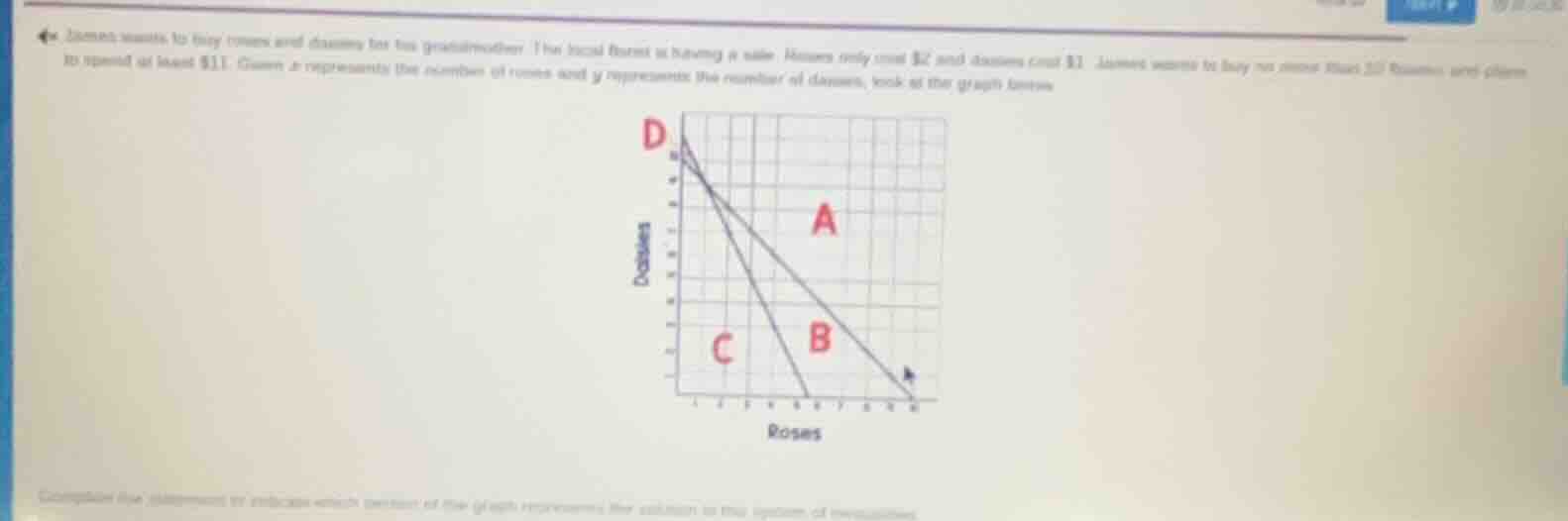 james wants to buy roses and daisies for his grandmother. the local flo…