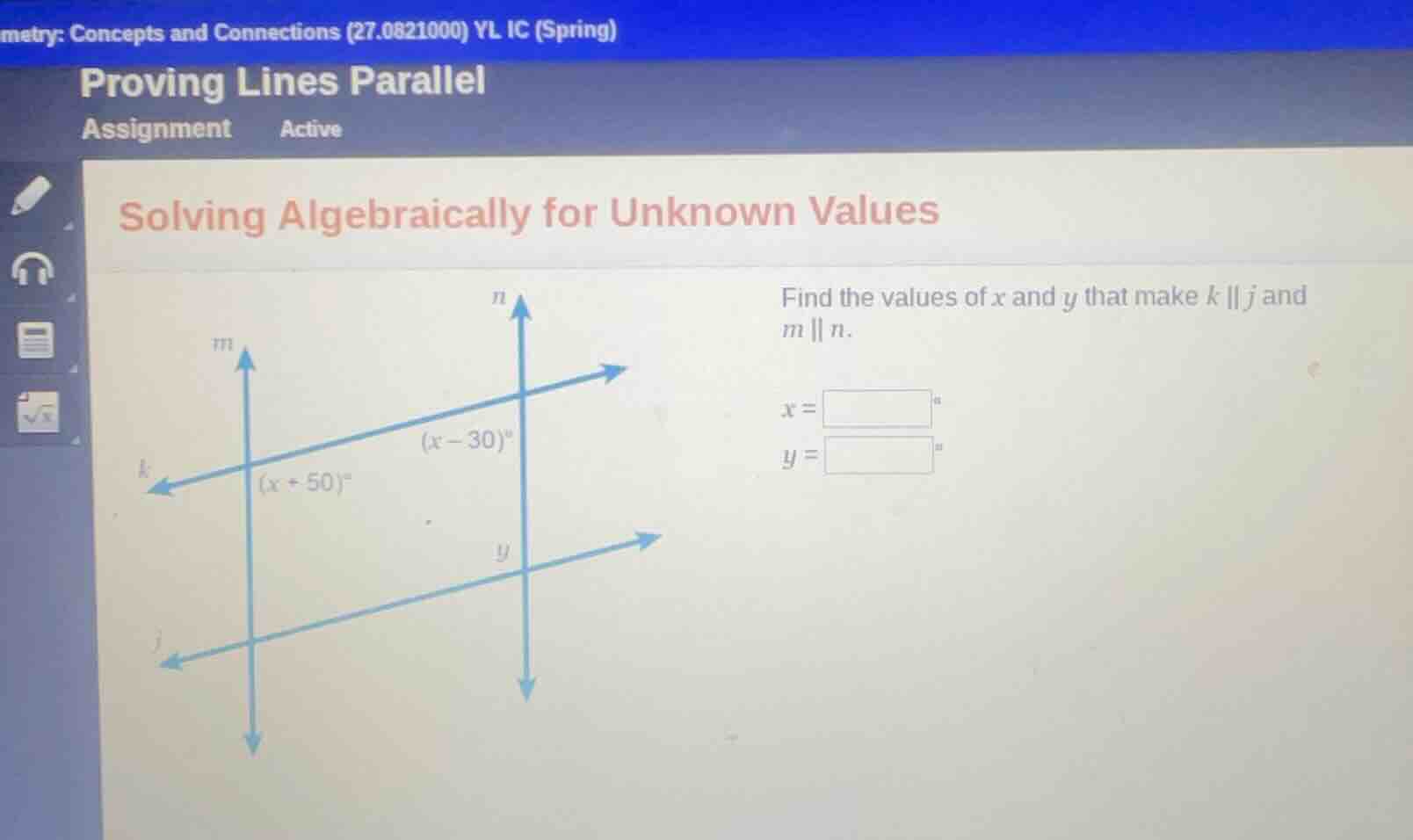 metry: concepts and connections (27.0821000) yl ic (spring) proving lin…