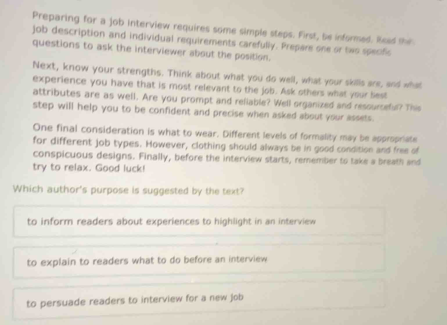 preparing for a job interview requires some simple steps. first, be inf…