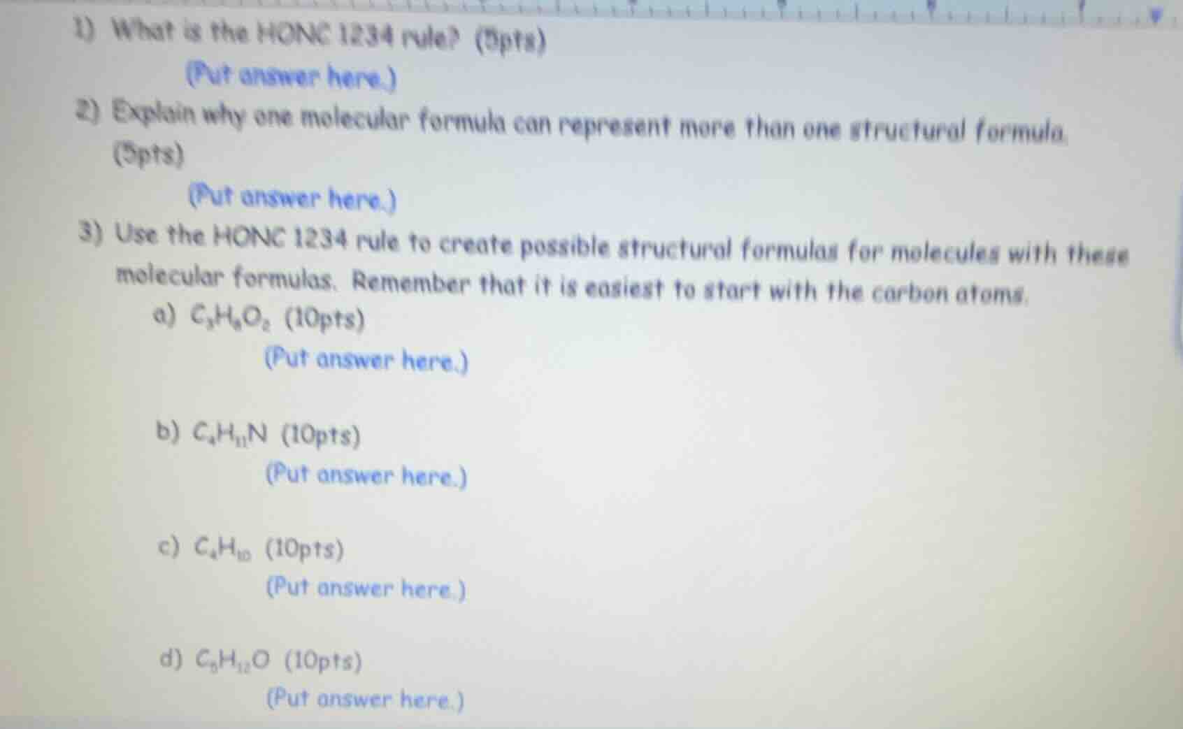 1) what is the honc 1234 rule? (5pts)(put answer here.)2) explain why o…