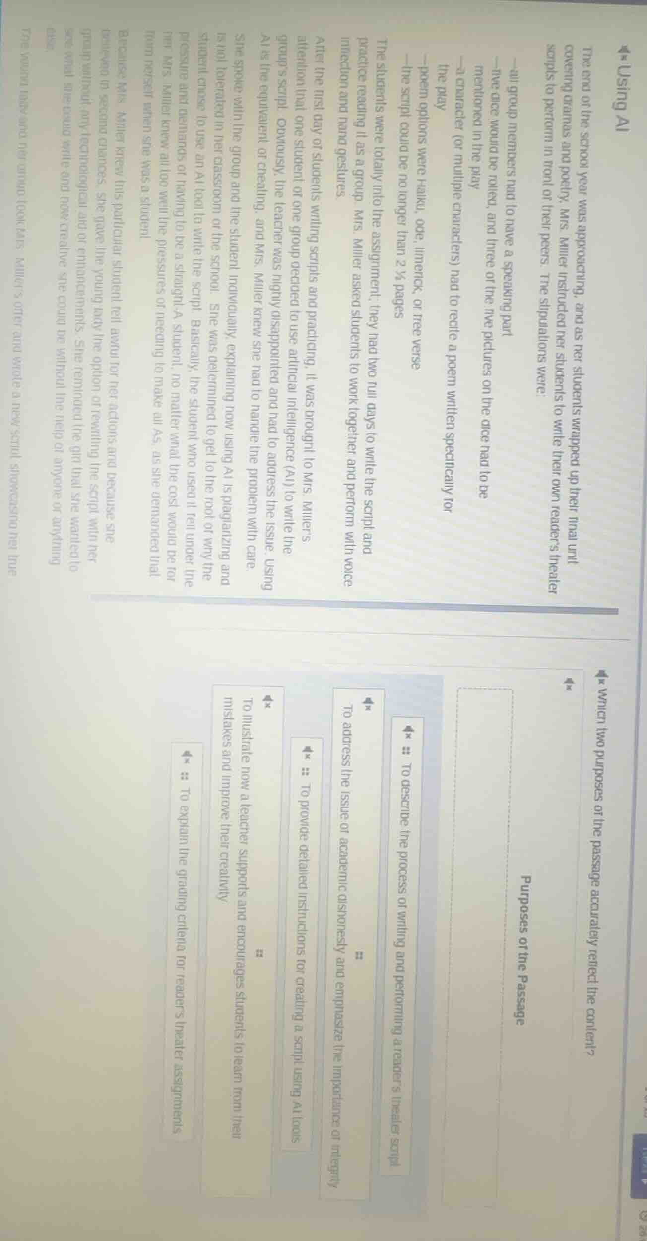 ★ using ai the end of the school year was approaching, and as her stude…