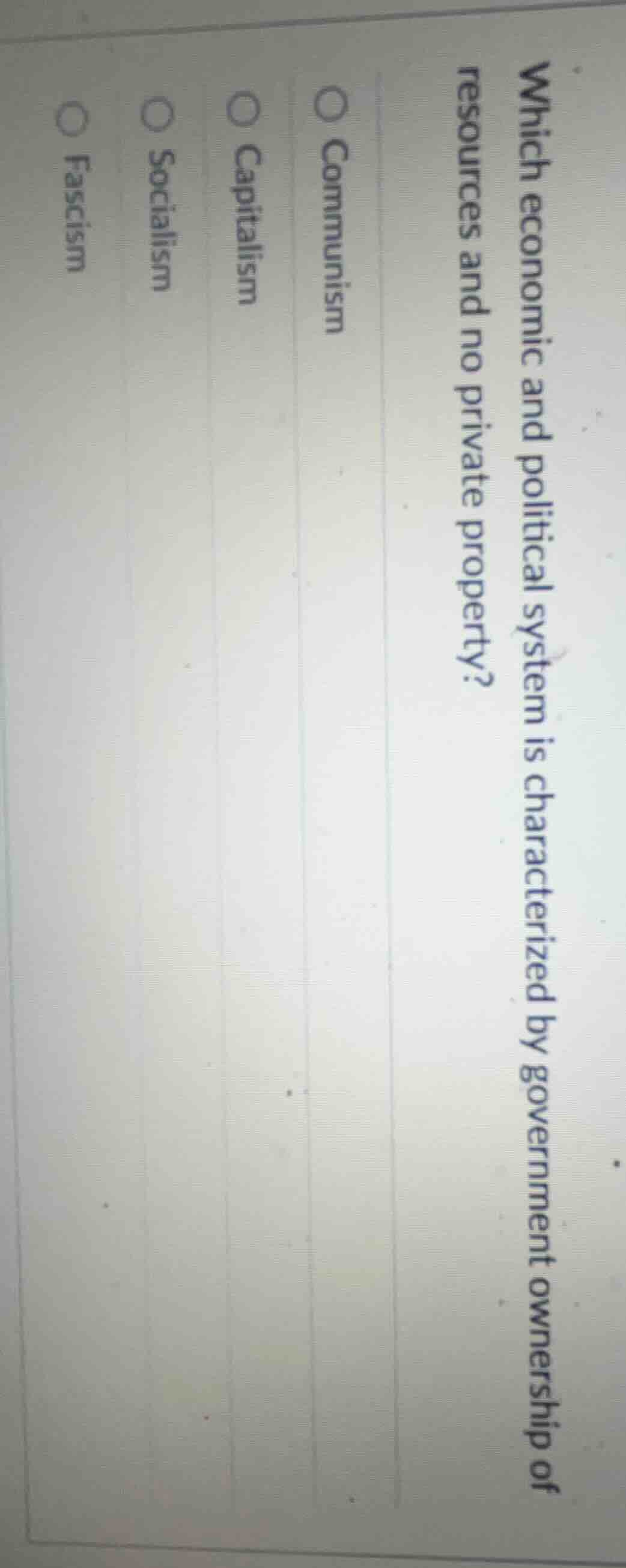 which economic and political system is characterized by government owne…