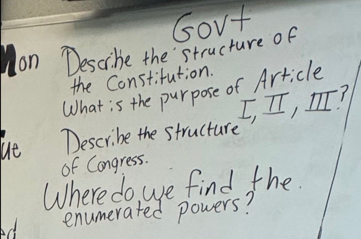 govt describe the structure of the constitution. what is the purpose of…