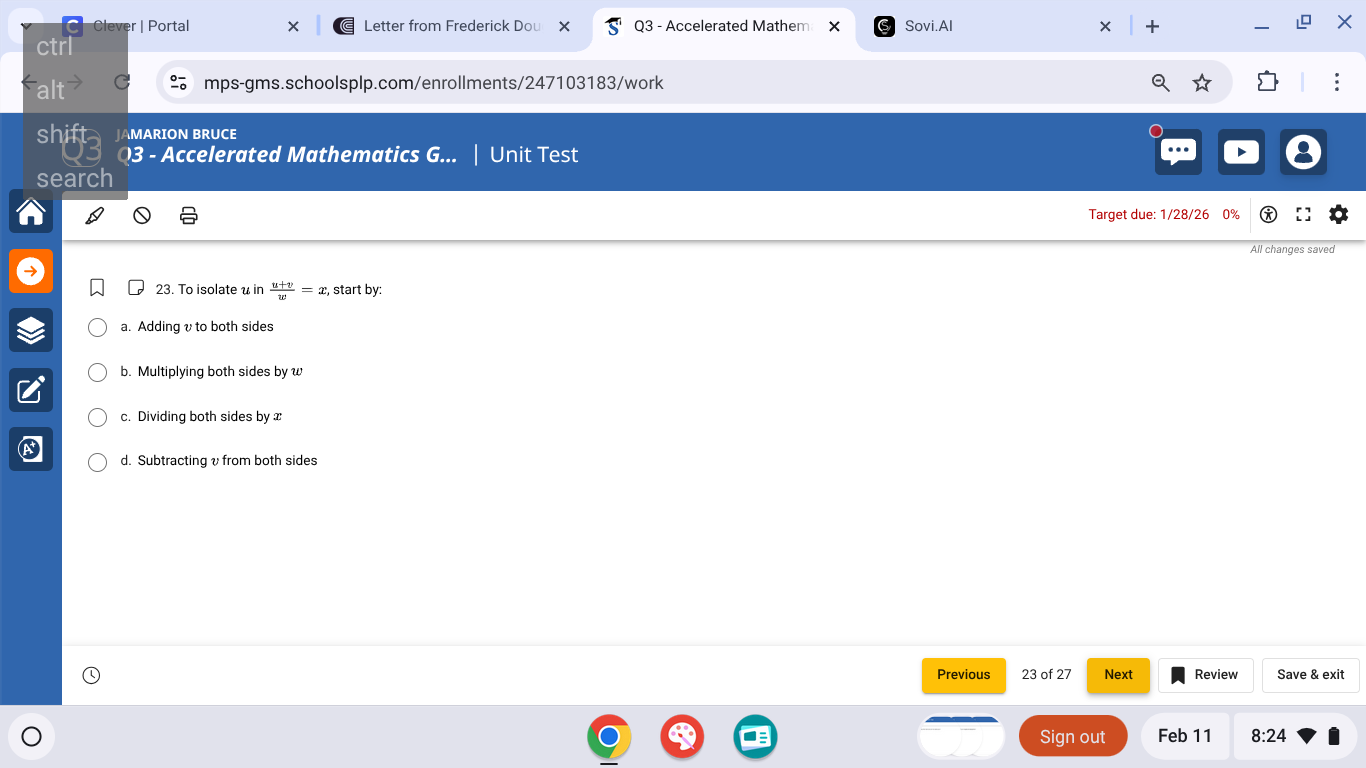jamarion bruce q3 - accelerated mathematics g... | unit test target due…