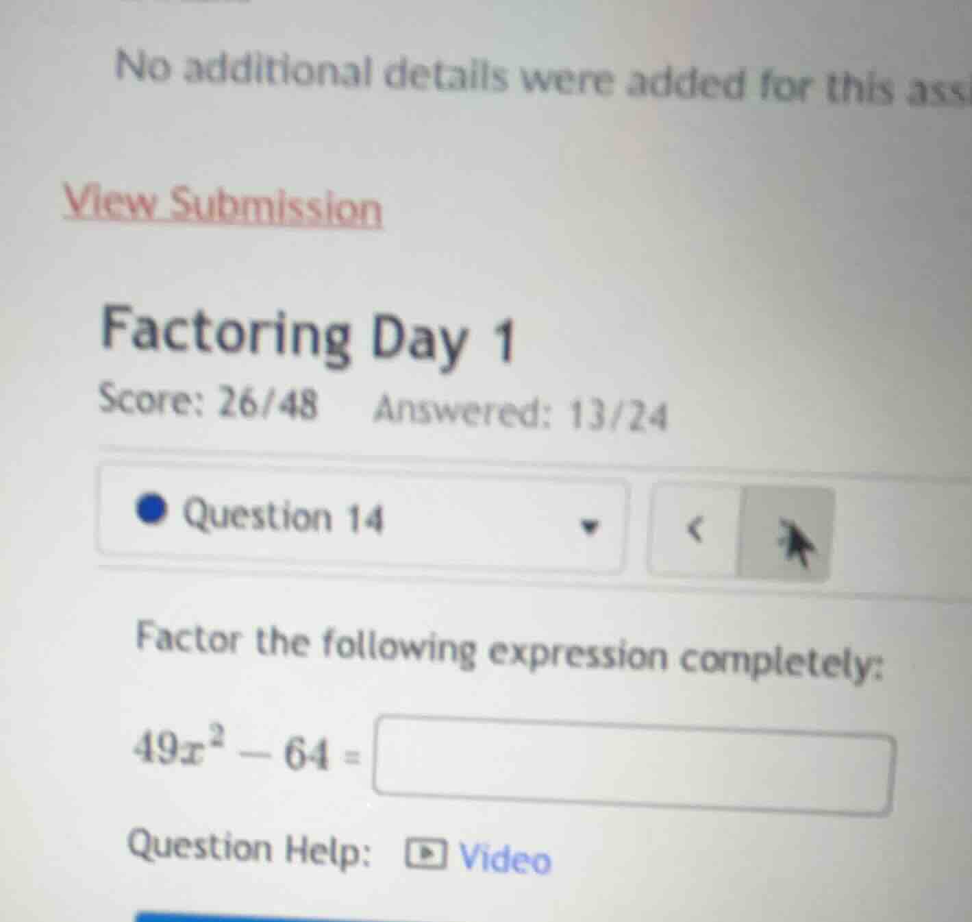 no additional details were added for this assview submissionfactoring d…