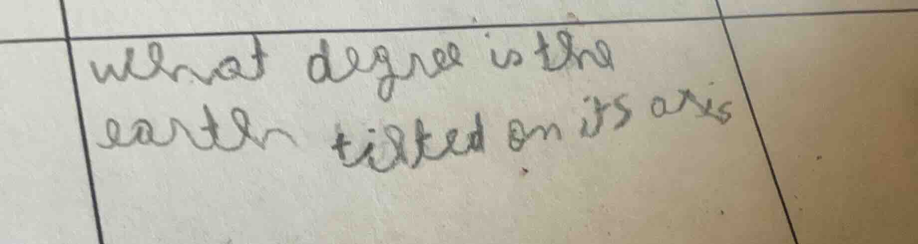 what degree is the earth tilted on its axis